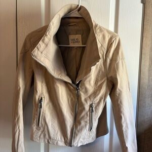 Thread & Supply Women's Beige Leather Jacket